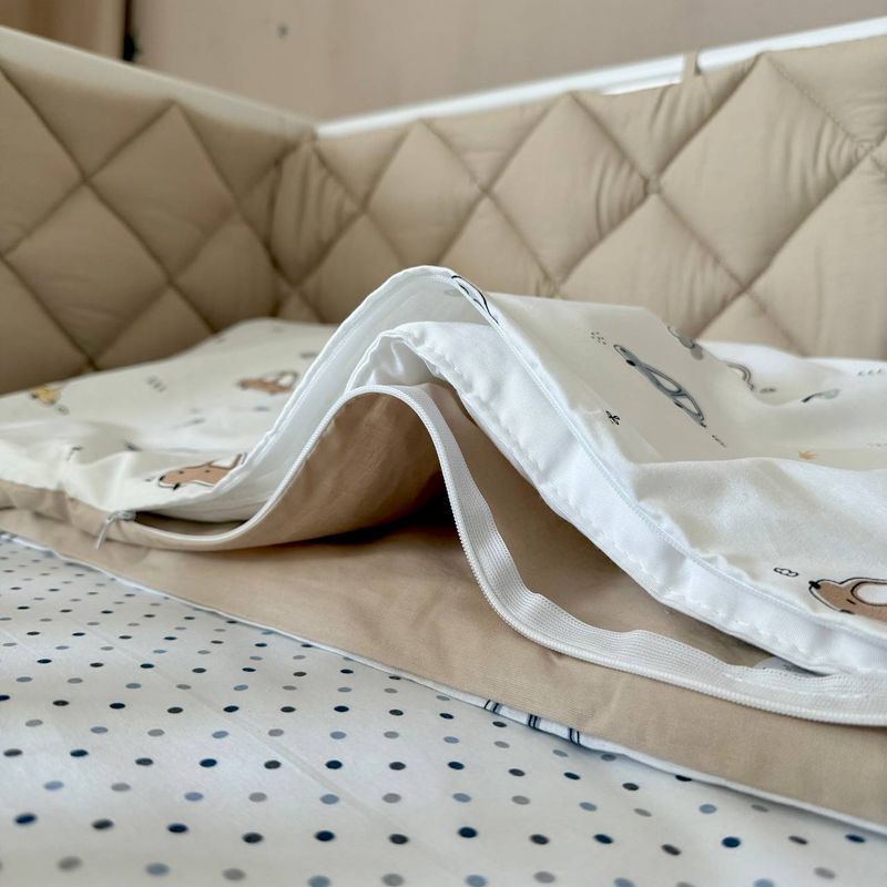 Комплект постельного белья Маленькая Соня Baby Dream New &laquo;Машинки&raquo; голубые для новорожденного