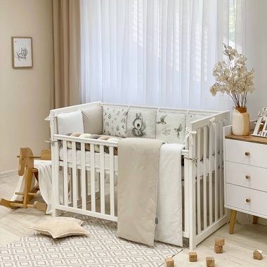 Комплект постельного белья Маленькая Соня Арт Дизайн "Majestic" капучино для новорожденных