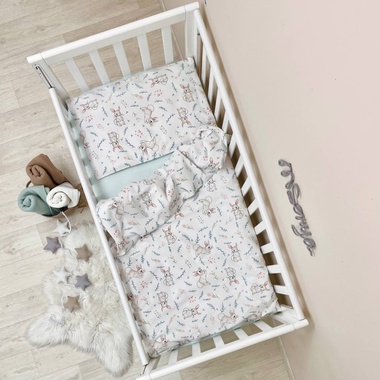 Комплект постільної білизни Маленька Соня Baby Mix Кролики для новонароджених
