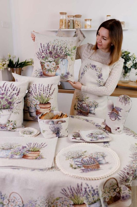 Скатерть Прованс Пасхальная Provence овальная 160х180 см