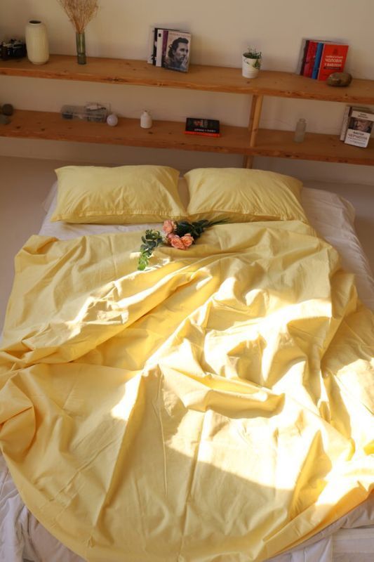 Постельное белье Bedclozzzes ранфорс Лимонный тарт (№20+№2) семейный