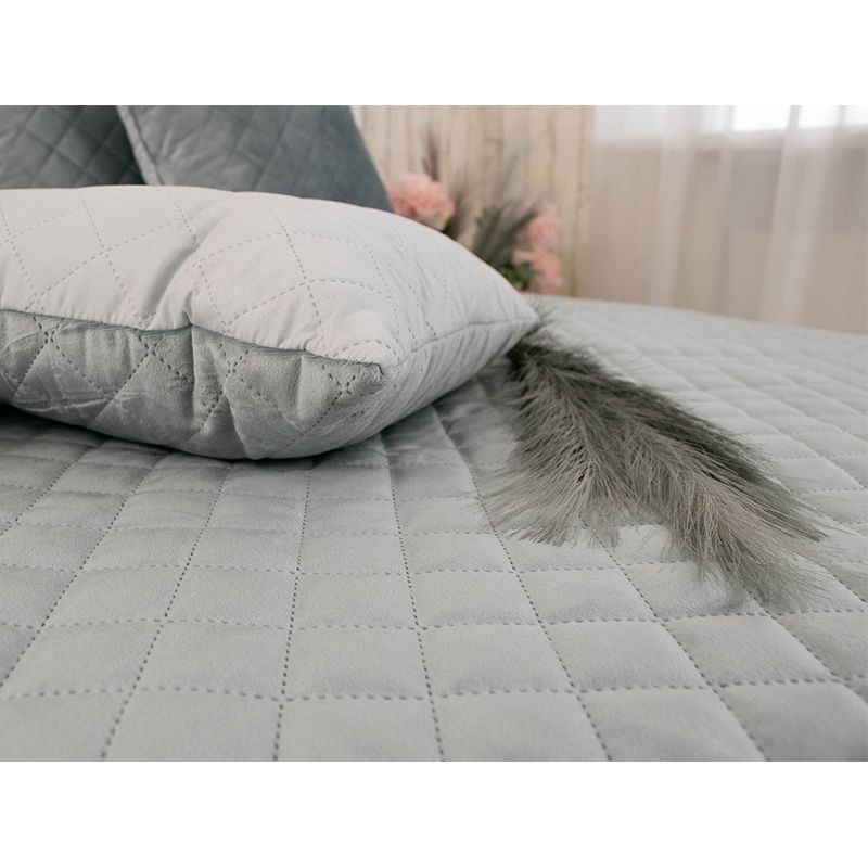 Подушка Руно декоративная двухсторонняя &ldquo;Velour&rdquo; Dark grey ромб 40x40 см