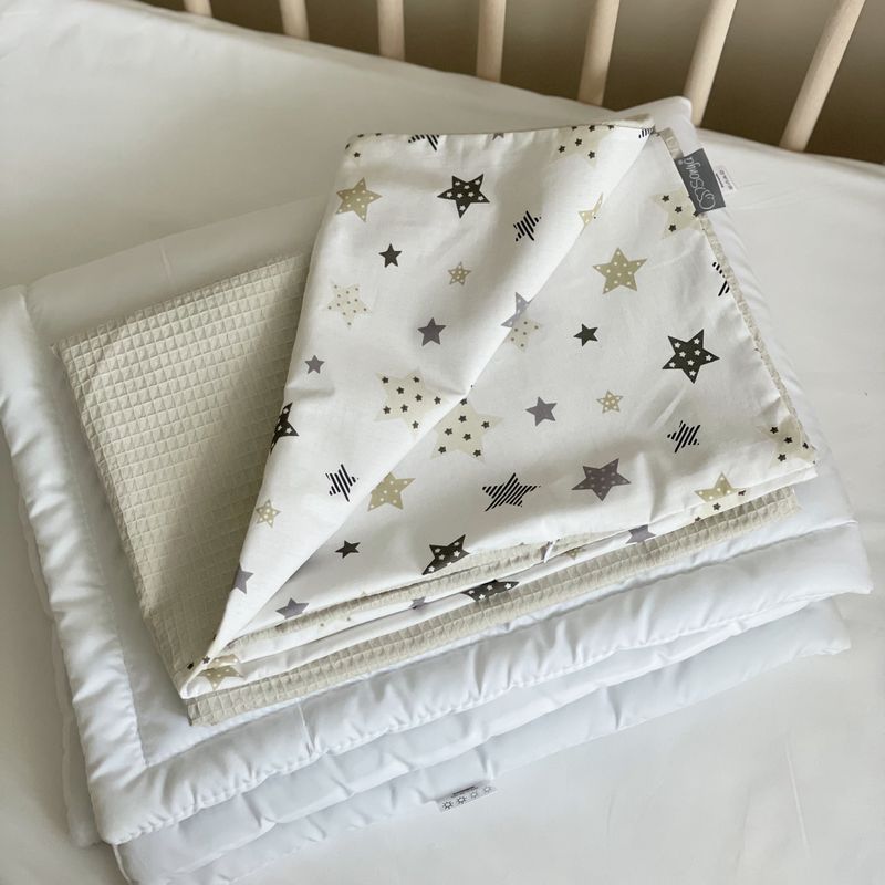 Плед-конверт с одеялом Маленькая Соня Baby Dream Stars бежевый 80х100 см
