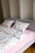 Постільна білизна Bedclozzzes ранфорс квітковий принт з пудровим однотонним №6633+24 євро