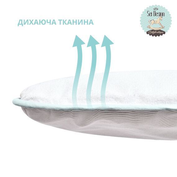 Кокон гніздечко позиціонер для немовлят IDEIA сіра cмужка 88х60х12 см