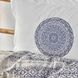 Постільна білизна Karaca Home Calipso indigo pike jacquard бавовна індиго евро