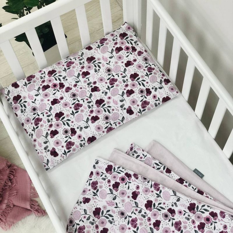 Комплект постільної білизни Маленька Соня Baby Mix Лілові квіти для новонароджених