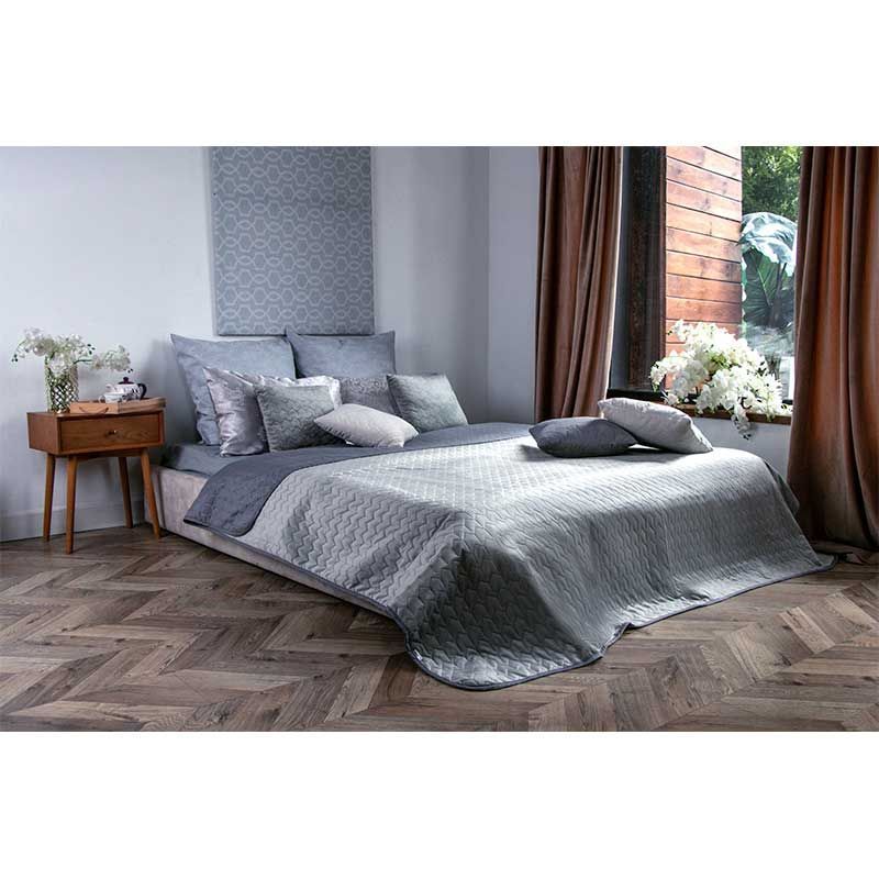 Подушка Руно декоративная двухсторонняя &ldquo;Velour&rdquo; Grey 40x40 см