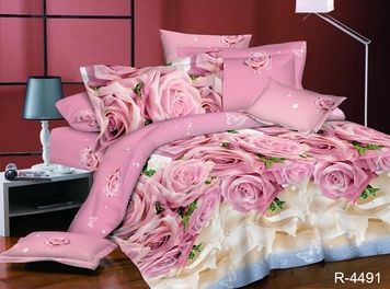 Постельное белье TAG ранфорс с компаньоном R4491 двуспальное