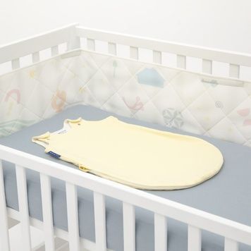 Дитяча зимова постіль Sonto Sleepset - Лимонний туман - 63см&ndash;0-3 місяці із заокругленими кутами (розмір рухомої стінки 75-78 см) 60x120 см