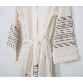 Халат махровий Irya Serin молочний L-XL