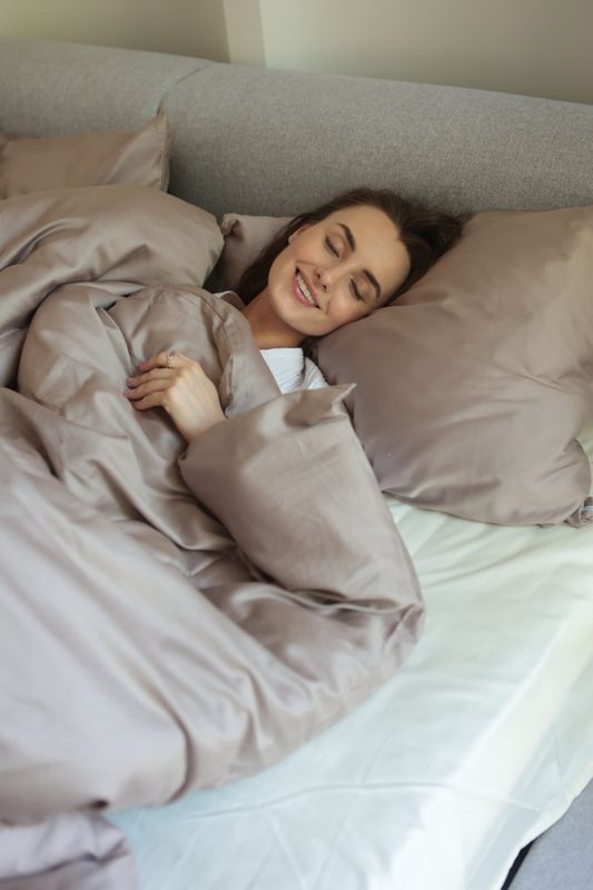 Постельное белье Bedclozzzes сатин milk+мокко (№3+34) евро