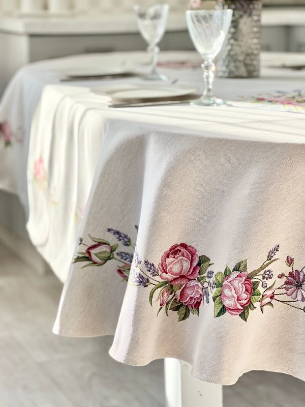 Скатертина гобеленова овальна OVAL1221 Limaso 160x250 см