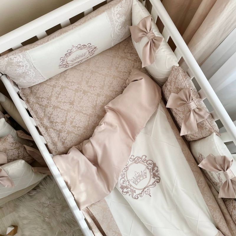 Комплект постельного белья Маленькая Соня Elegance бежевый для новорожденного