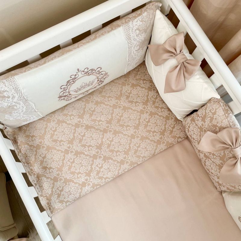 Комплект постельного белья Маленькая Соня Elegance бежевый для новорожденного