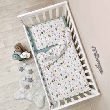 Комплект постельного белья Маленькая Соня Baby Mix Лес для новорожденных
