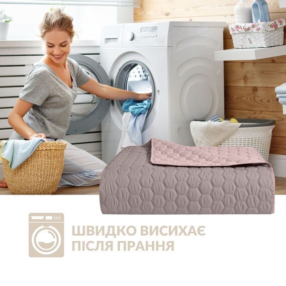 Покрывало на кровать SILHOUETTE IDEIA двухстороннее беж 240x260 см