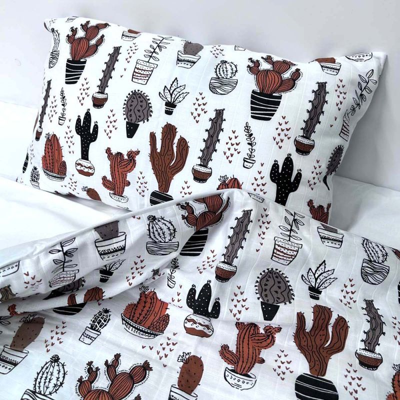 Комплект постільної білизни в ліжечко Cactus SoundSleep Муслін ясла
