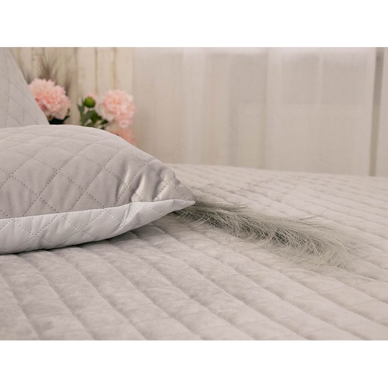 Подушка Руно декоративная двухсторонняя &ldquo;Velour&rdquo; Grey ромб 40x40 см