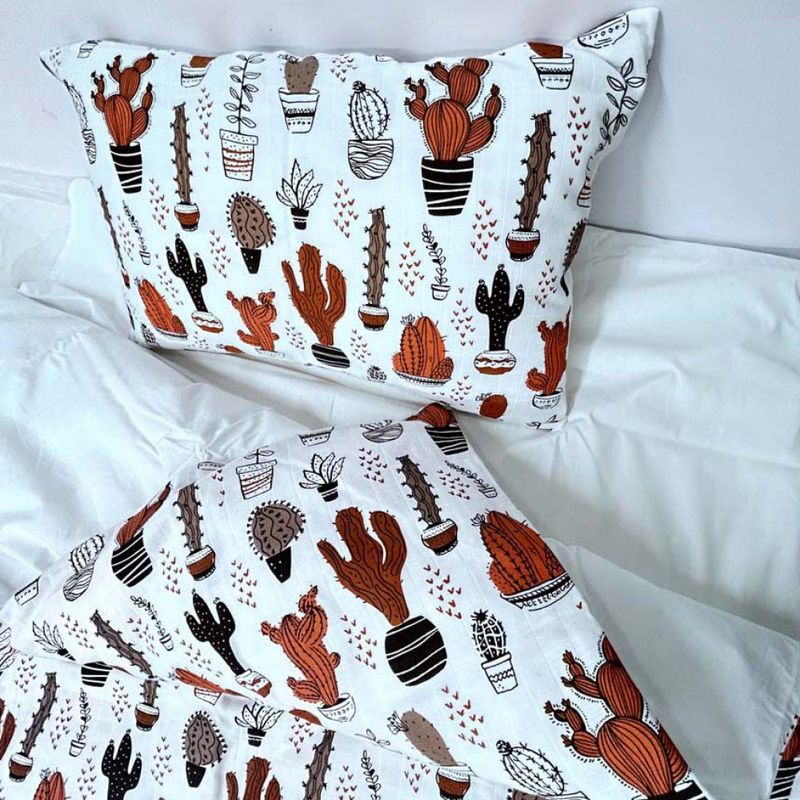 Комплект постельного белья в кроватке Cactus SoundSleep Муслин ясли