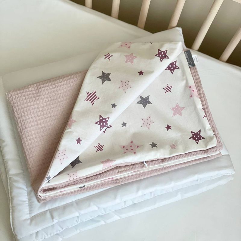 Плед-конверт с одеялом Маленькая Соня Baby Dream Stars розовый 80х100 см