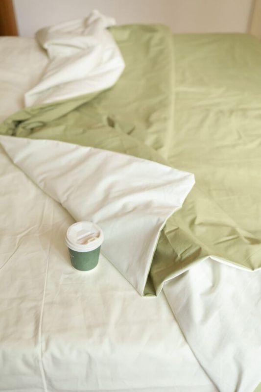 Постільна білизна Bedclozzzes ранфорс olive+milk (№78+2) двоспальний
