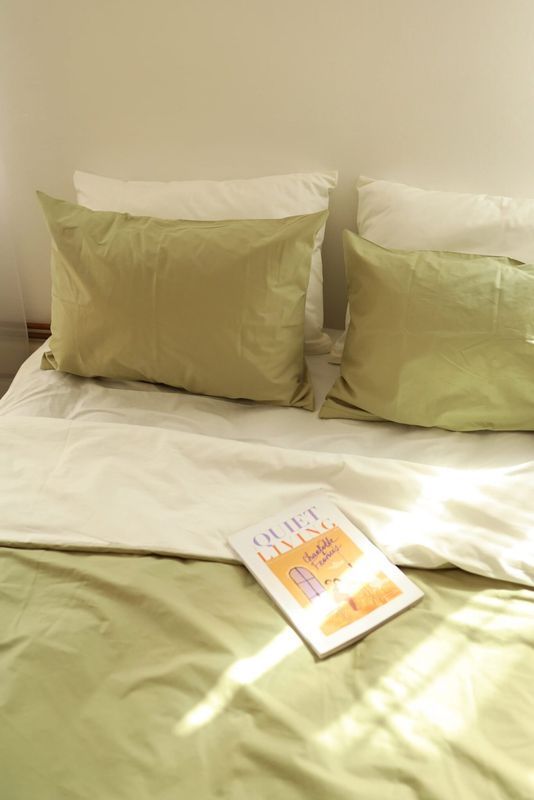 Постільна білизна Bedclozzzes ранфорс olive+milk (№78+2) двоспальний