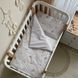 Комплект постельного белья Маленькая Соня Baby Mix &laquo;Медвежонок в одеяле&raquo; на сером для новорожденного