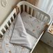 Комплект постельного белья Маленькая Соня Baby Mix &laquo;Медвежонок в одеяле&raquo; на сером для новорожденного