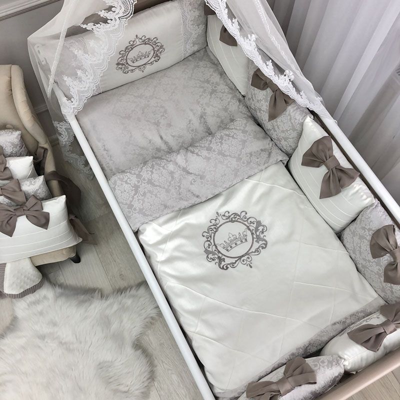 Комплект постельного белья Маленькая Соня Elegance какао для новорожденного