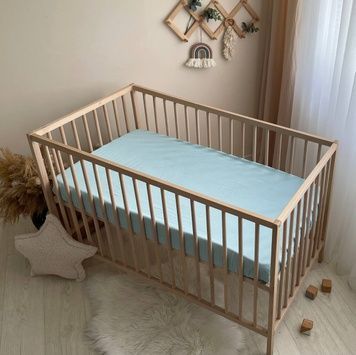 Простирадло Маленька Соня муслін блакитний 60x120 см