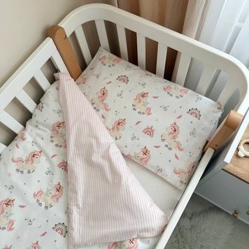 Комплект постільної білизни Маленька Соня Baby Mix Єдиноріжки для новонародженого