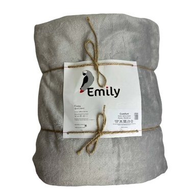 Плед велсофт Comfort TM Emily светло-серый 150x200 см