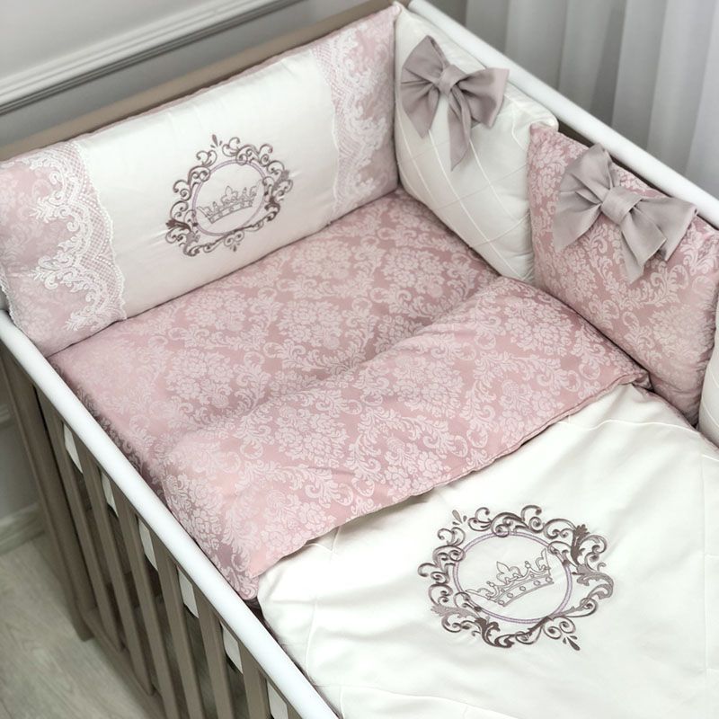 Комплект постельного белья Маленькая Соня Elegance пыльная роза для новорожденного