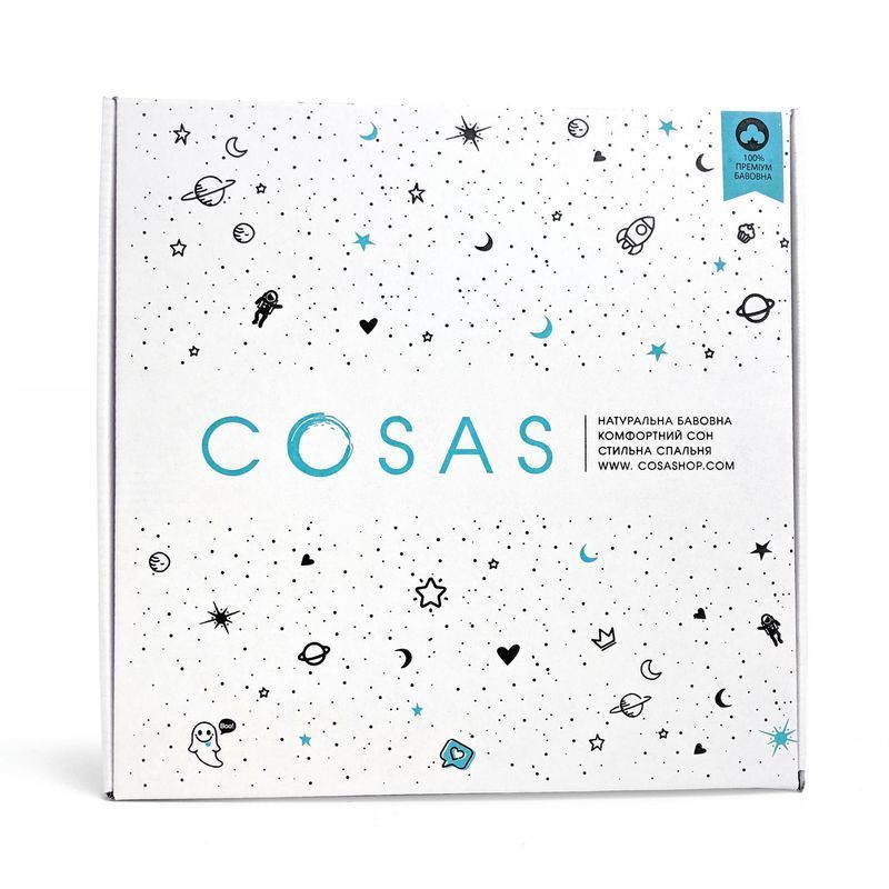 Набор столовый на 4 персоны Cosas SHREDS MINT & AZURE 8 штук