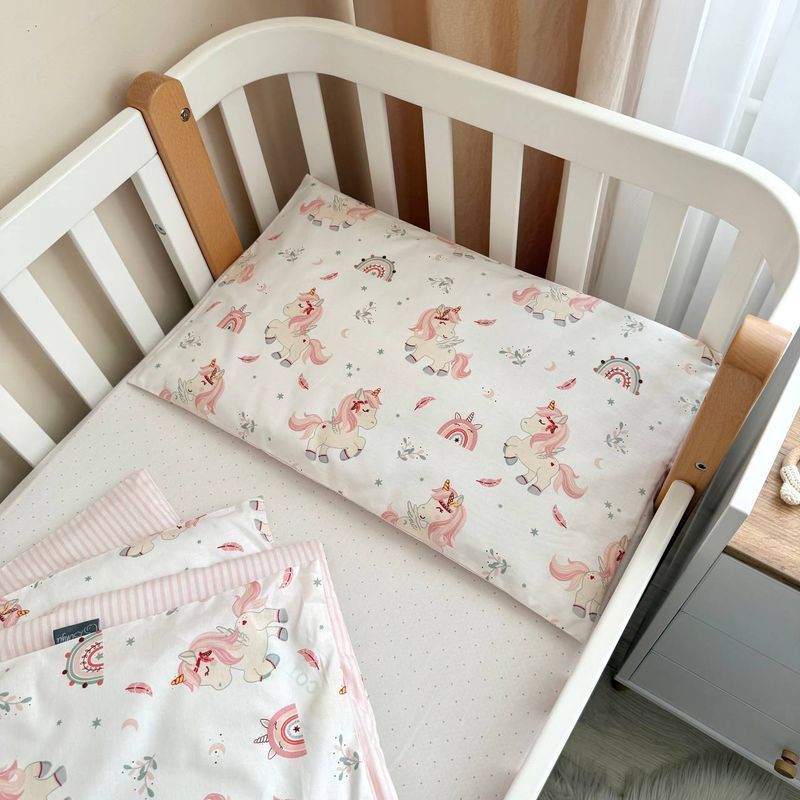 Комплект постільної білизни Маленька Соня Baby Mix Єдиноріжки для новонародженого