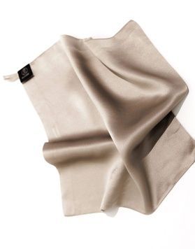 Рушник для обличчя шовковий Silk4me сірий 31x31 см
