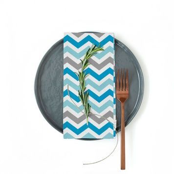 Набір серветок Cosas GREY BLUE ZIGZAG 2 штуки 35x35 см