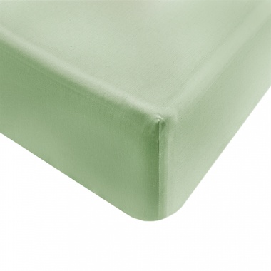 Простынь ранфорс на резинке Iris Home светло-зеленый 160х200х25 см
