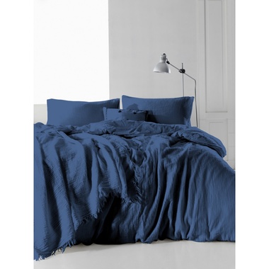 Комплект постельного белья SoundSleep Muslin Dark Blue евро
