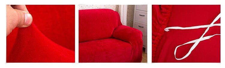 Чехол на кресло замша/микрофибра Homytex Красный