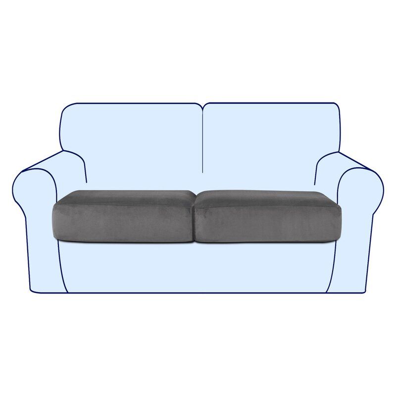Чехлы на диванные подушки - сидушки Homytex Светло-серый 100*120 (50/70)+20см.