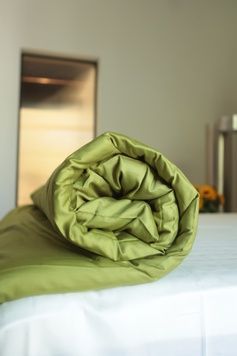 Постельное белье Bedclozzzes сатин milk+matcha (№3+53) евро
