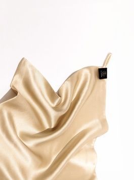 Рушник для обличчя шовковий Silk4me бежевий 31x31 см