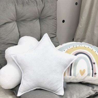 Подушка Маленькая Соня "Звезда" декор белая 35х40 см