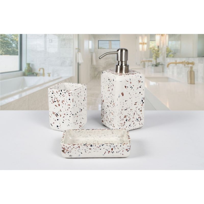 Комплект у ванній кімнаті Irya Mozaik beyaz білий (3 предмети)