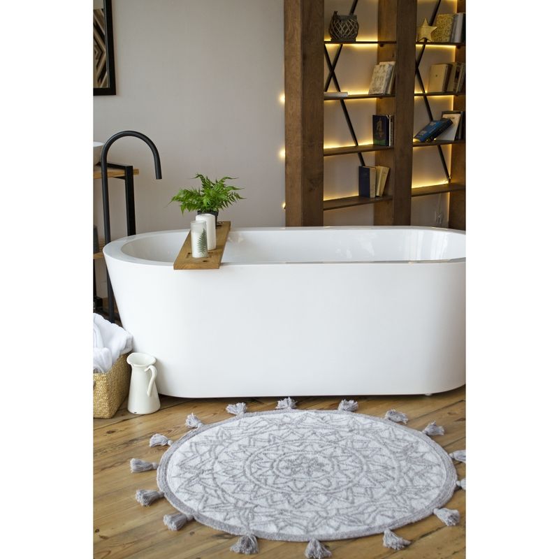 Килимок для ванної Irya Layla сірий 100x100 см